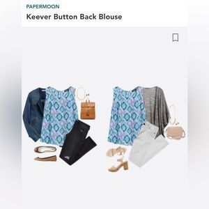 Papermoon Keever Button Back Blouse